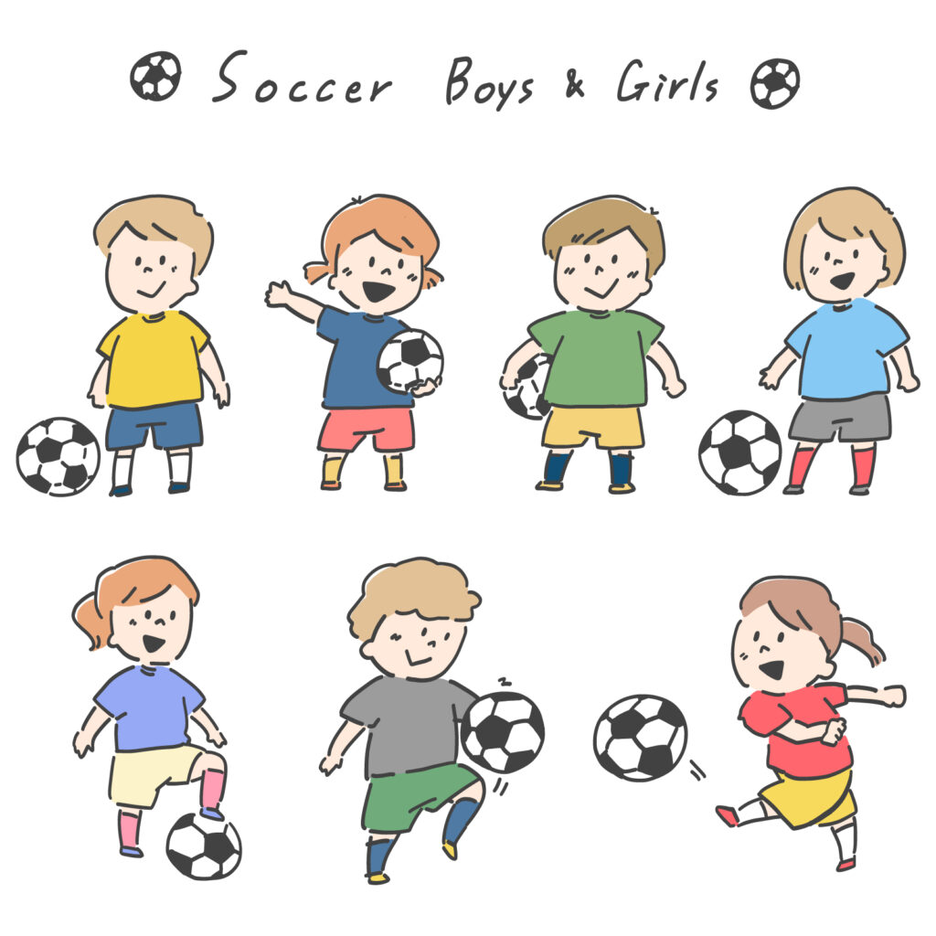 サッカー少年少女